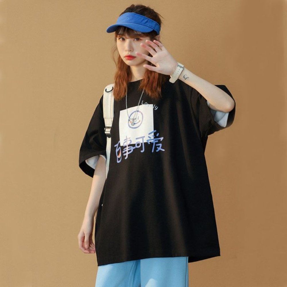 Women's short-sleeved t-shirt loose Korean style